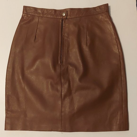 Genuine Leather mini skirt - Picture 4 of 9
